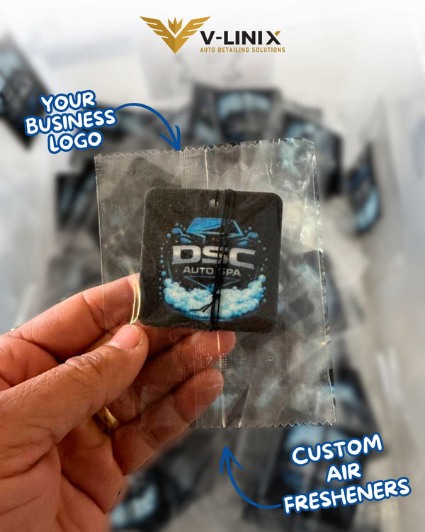 Custom logo air freshener for business giveaways, photo 4 - V-LINIX