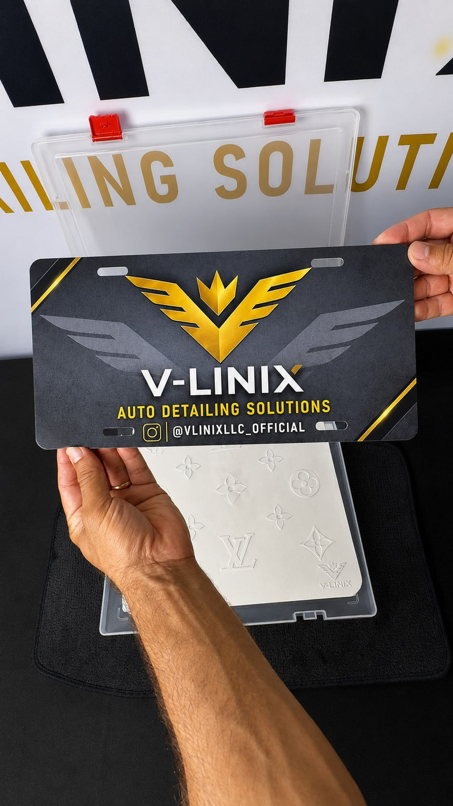 Custom aluminum cover plate with your logo - V-LINIX
