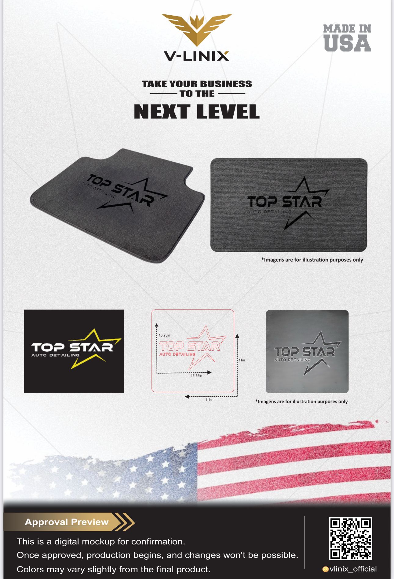 Plantilla personalizada FLEXLINE (2 piezas): personalizada con tu logotipo