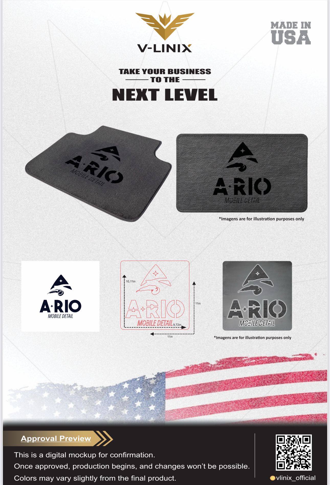 Plantilla personalizada FLEXLINE (2 piezas): personalizada con tu logotipo
