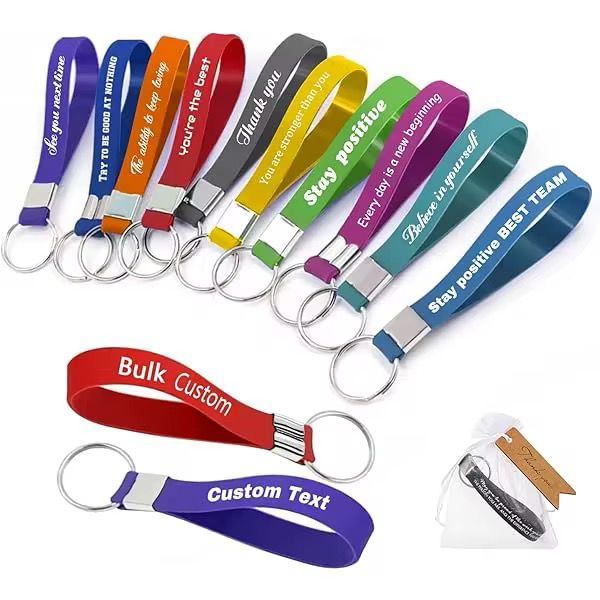 INFO SERIES KEYCHAIN – SILICONE WITH YOUR LOGO & DETAILS
