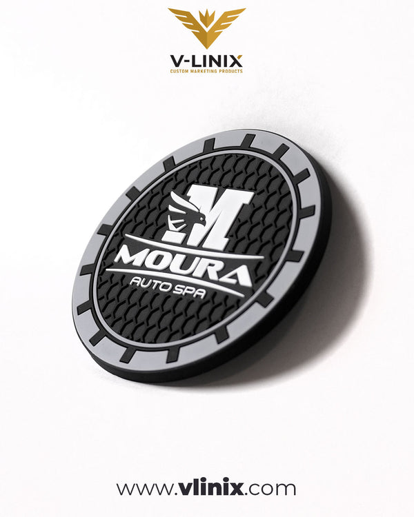 CUSTOM RUBBER CAR CUP HOLDER WITH YOUR LOGO – (2 PIECES PER SET) - VLINIX