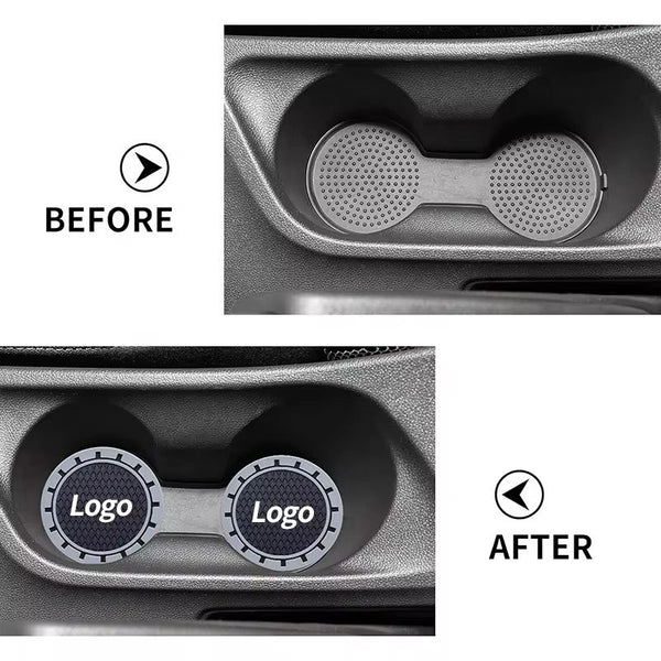 CUSTOM RUBBER CAR CUP HOLDER WITH YOUR LOGO – (2 PIECES PER SET) - VLINIX