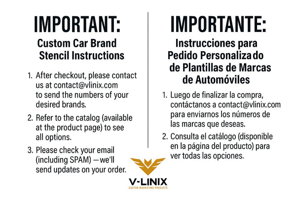 Buy 10, Get 12 – FLEXLINE Car Logo Stencil Kit (Choose Your Brands).