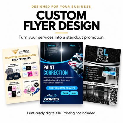 Custom Flyer Design for Auto Detailers — We Create Your Artwork