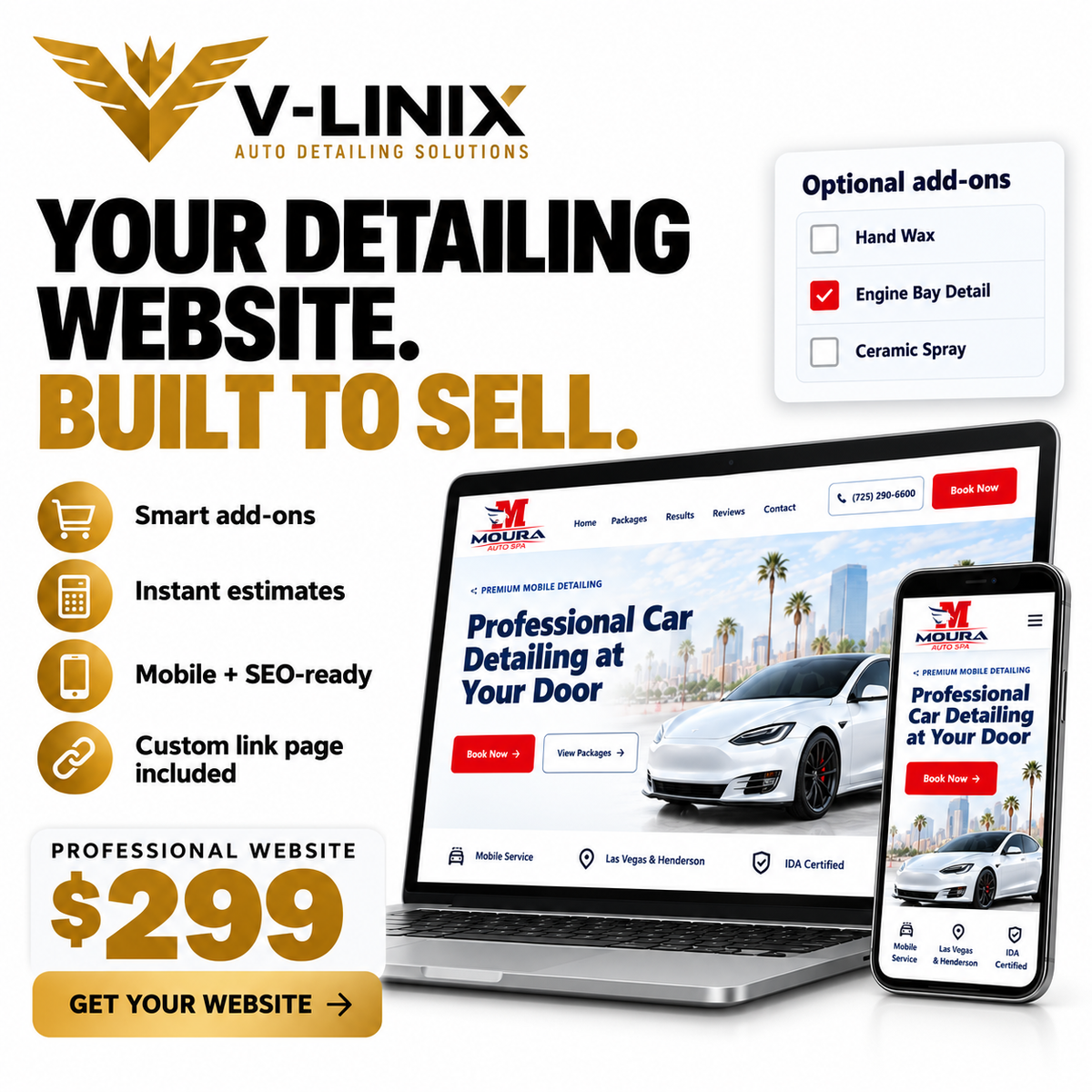 Detailing Website, High Converting Landing Page