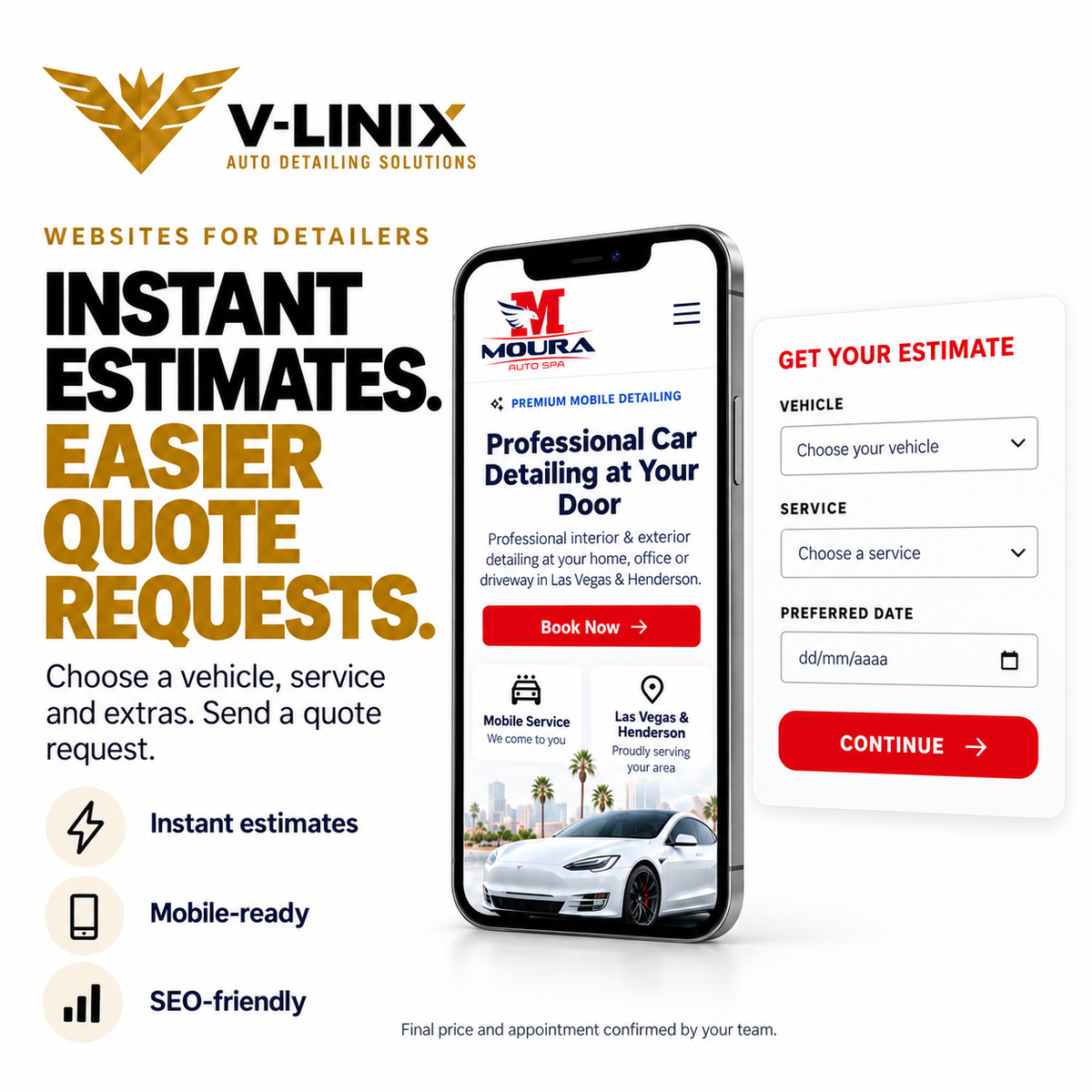 Detailing Website, High Converting Landing Page