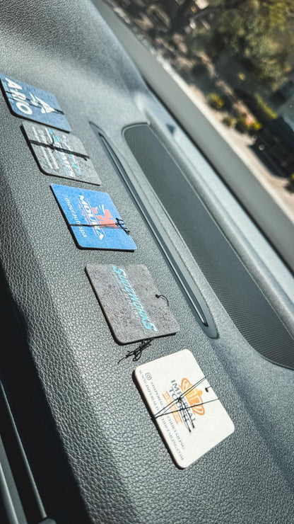 Ambientadores para coche personalizados con tu logotipo – Cuadrados de 6,35 cm - Precios al por mayor (desde tan solo $0,90/unidad) | VLINIX