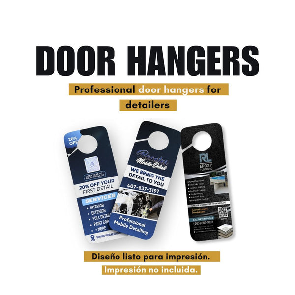 Professional Door Hanger for Detailers | Custom Print-Ready Design - VLINIX