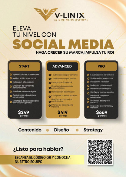 Folleto profesional personalizado para detalles | Diseño listo para imprimir - VLINIX