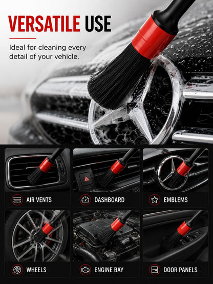 Professional Detailing Brush Set – 5 Ultra Soft Brushes for Interior & Exterior Cleaning