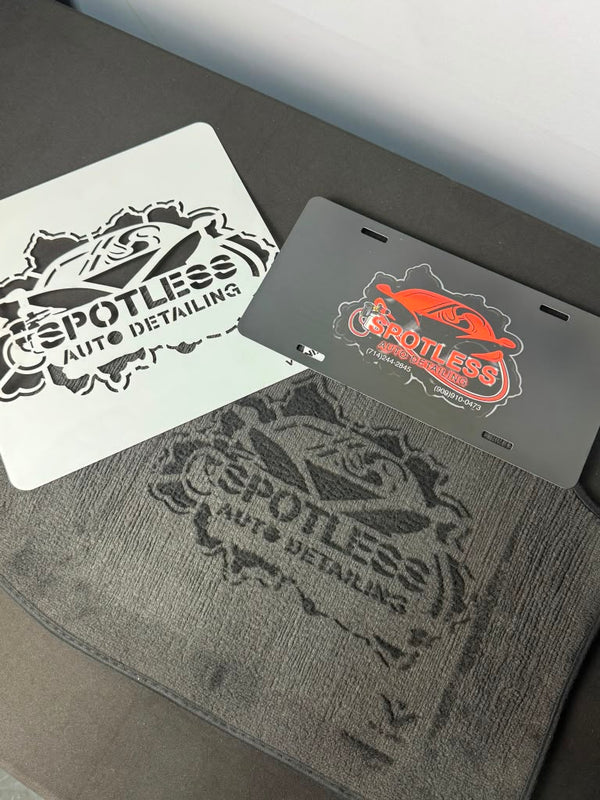 Custom Detailing Logo Stencil (2pcs)  – Made to Order - Text or Design - FLEXLINE - VLINIX