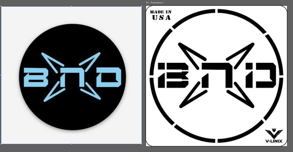Custom Detailing Logo Stencil (2pcs)  – Made to Order - Text or Design - FLEXLINE - VLINIX