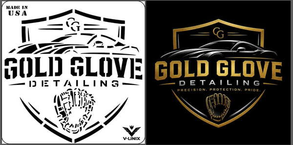 Custom Detailing Logo Stencil (2pcs)  – Made to Order - Text or Design - FLEXLINE - VLINIX