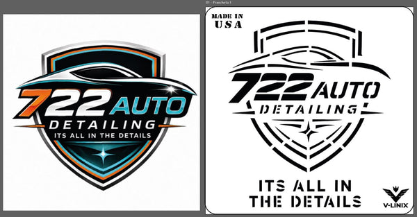 Custom Detailing Logo Stencil (2pcs)  – Made to Order - Text or Design - FLEXLINE - VLINIX