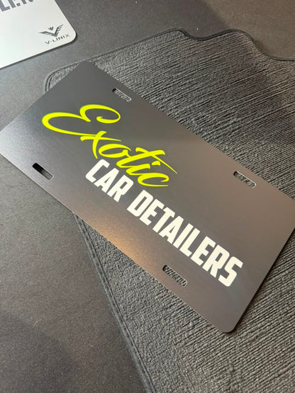 Placa de cubierta personalizada para detallistas móviles: aluminio + adhesivo reutilizable | VLINIX