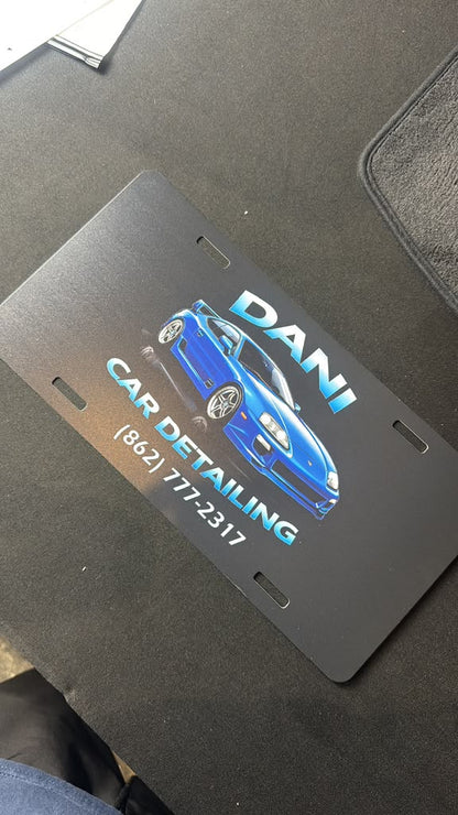 Placa de cubierta personalizada para detallistas móviles: aluminio + adhesivo reutilizable | VLINIX