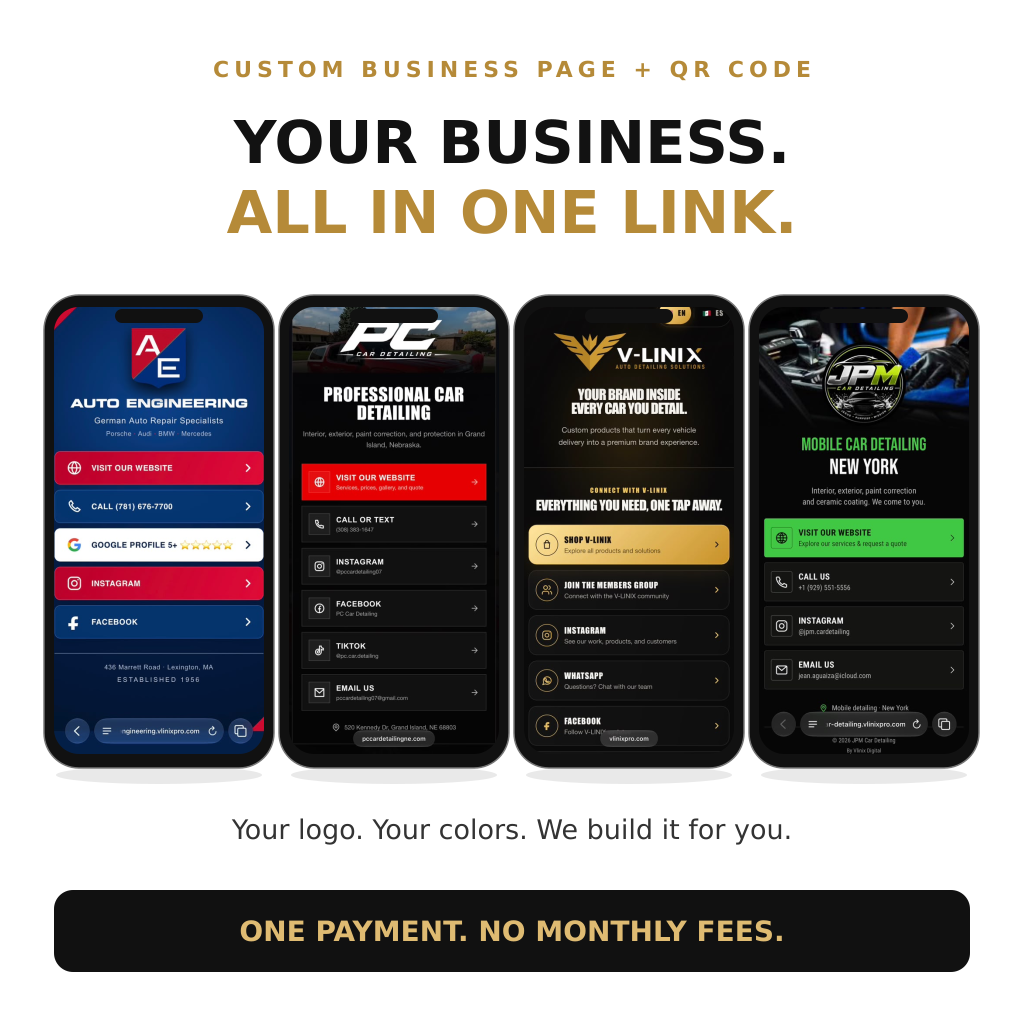 Custom Business Page + QR Code | No Monthly Fees